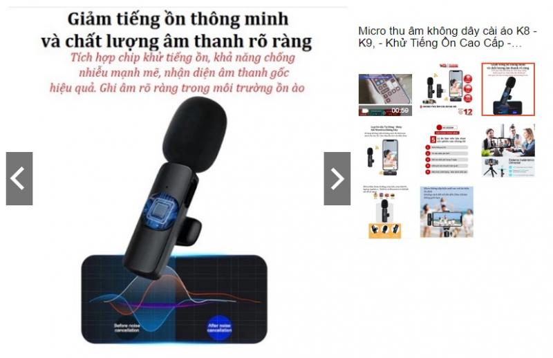 Micro thu âm không dây cài áo K8 - K9 HD DESIGN