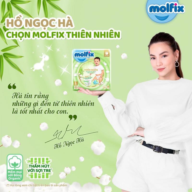 Tã quần thiên nhiên Molfix Ultra M76/L68/XL62/XXL56