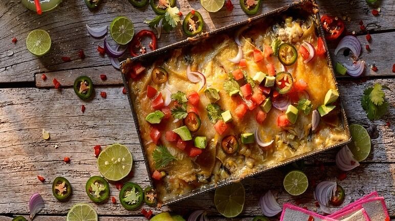 Món Enchiladas phô mai nướng