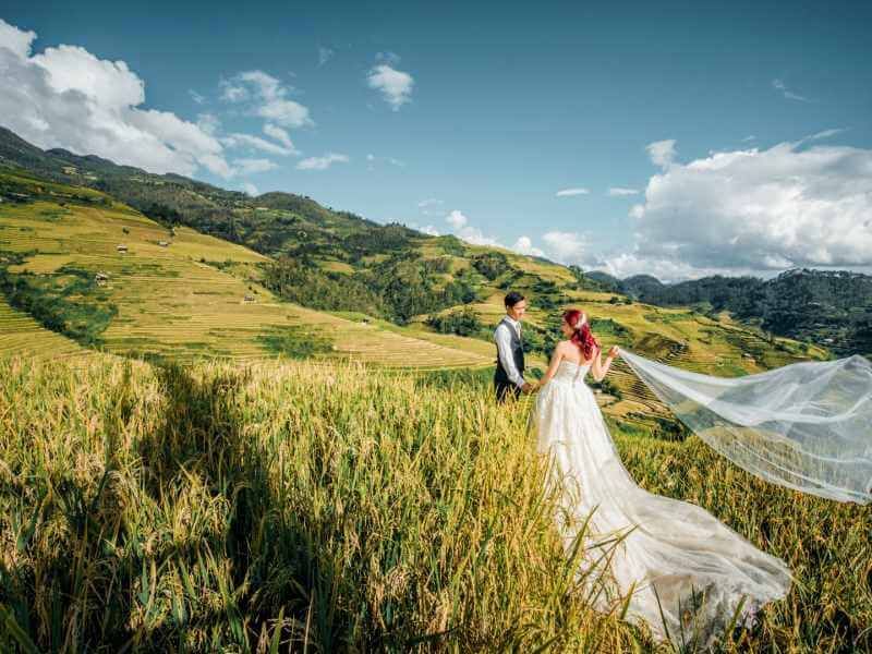 Chụp ảnh cưới ở Mù Cang Chải - Yên Bái
