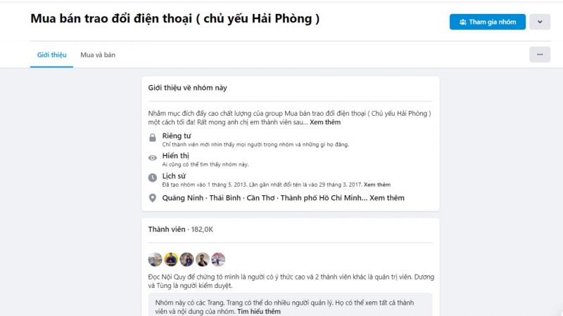 Group mua bán trao đổi điện thoại cũ