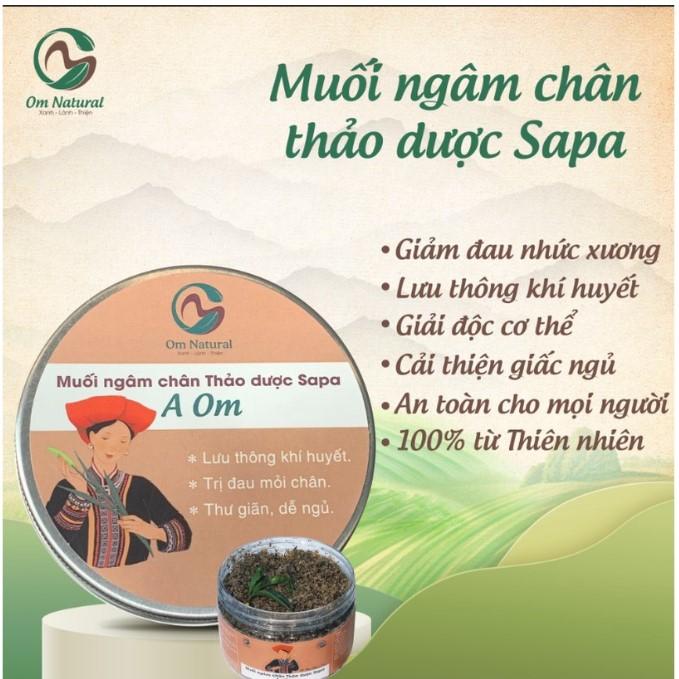 Muối ngâm chân thảo dược Dao Đỏ A Om SaPa