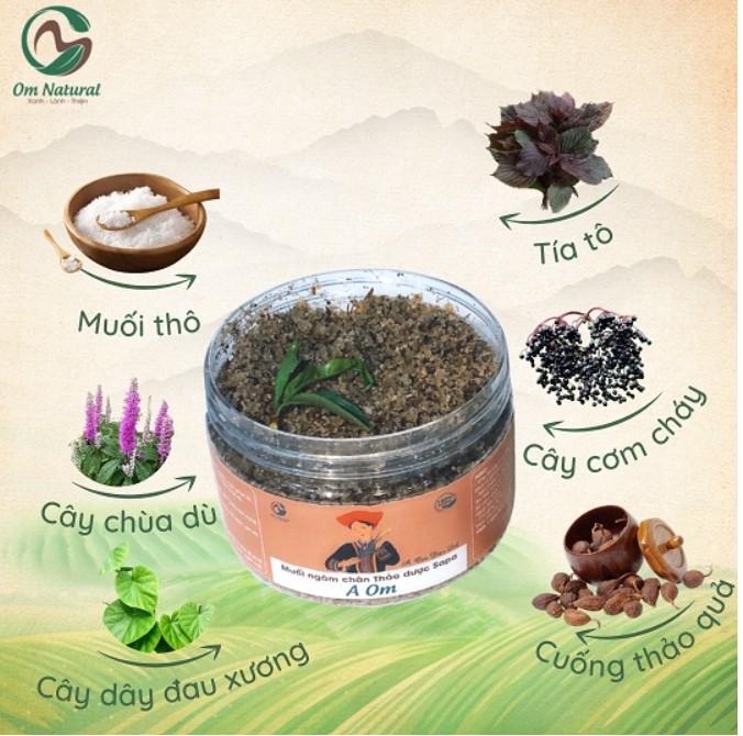 Muối ngâm chân thảo dược Dao Đỏ A Om SaPa