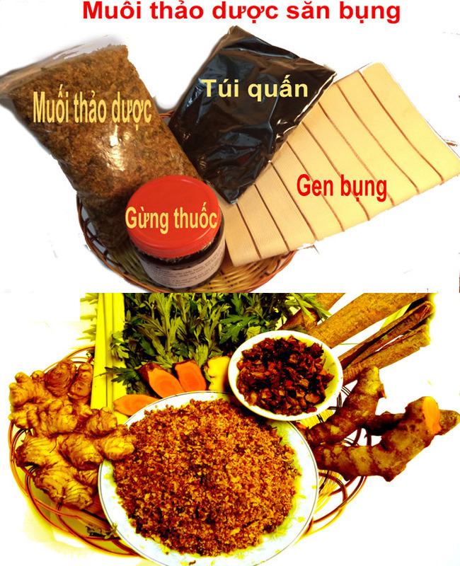 Nguyên liệu làm nên muối thảo dược Cung Đình