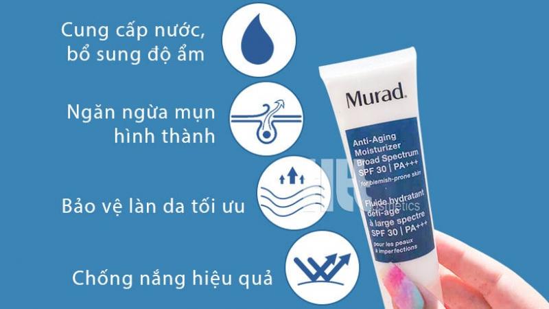 Kem chống nắng Anti-Aging Moisturizer Broad Spectrum SPF 30 PA+++ - một trong những sản phẩm bán chạy hàng đầu của Murad