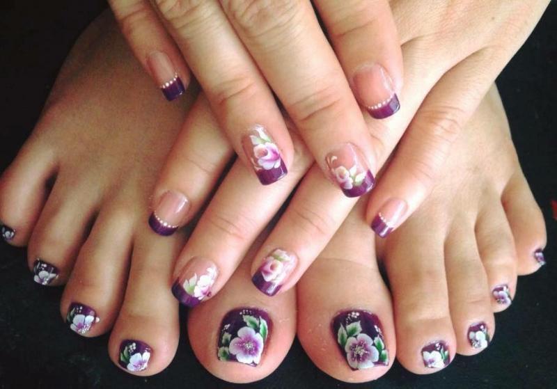 Nail vẽ cọ bản tinh tế