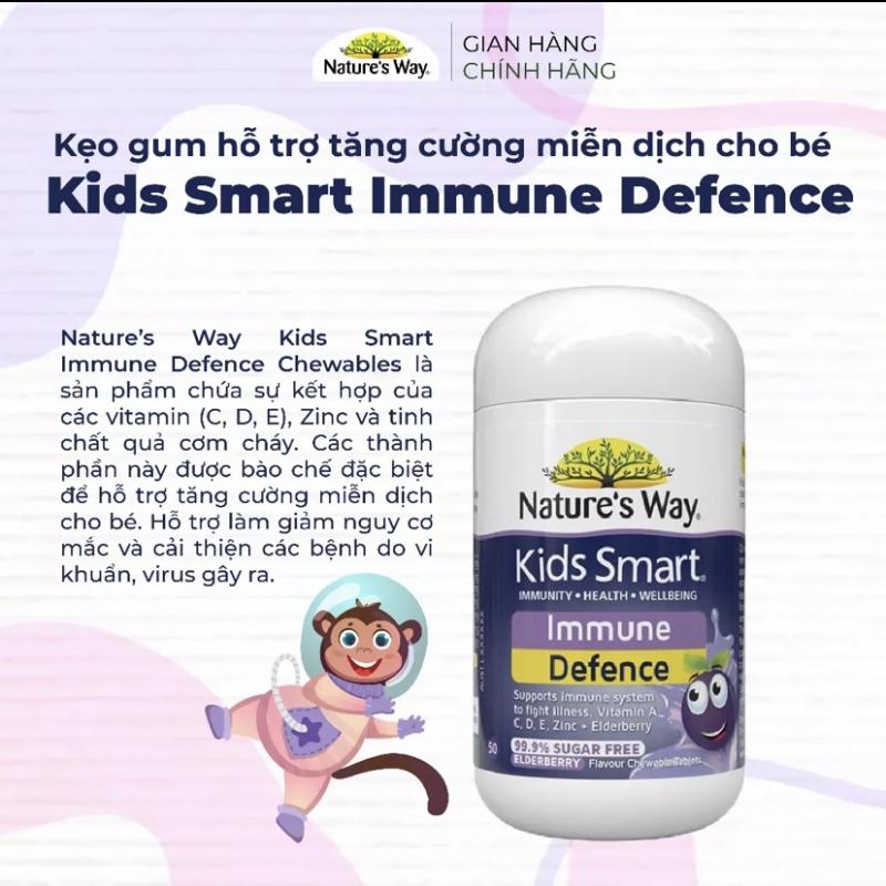 Nature's Way Kids Smart Immune Defence Chewables giảm nguy cơ mắc các bệnh virus gây ra