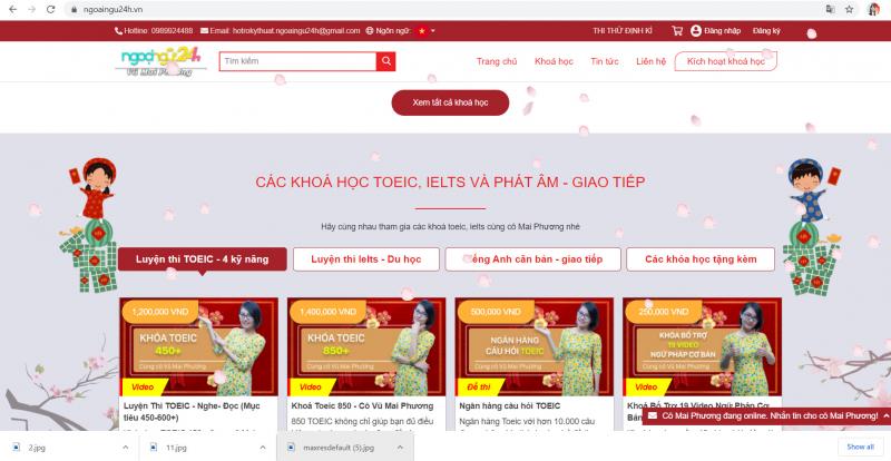 Trang chủ của Ngoaingu24h.vn