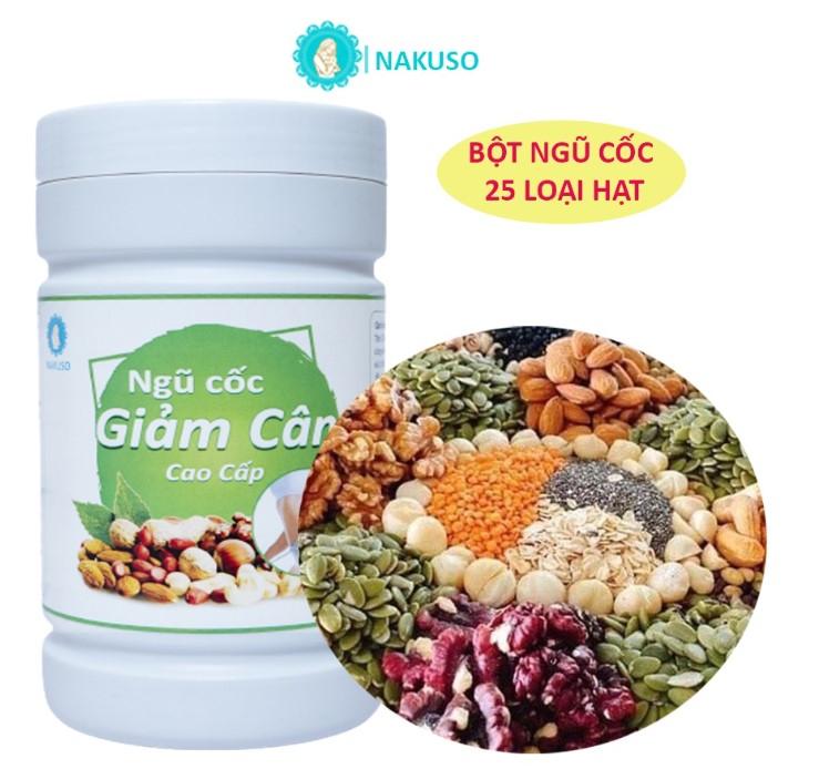 Ngũ cốc ăn kiêng giảm cân giảm mỡ hiệu qủa cao cấp 25 loại hạt Nakuso