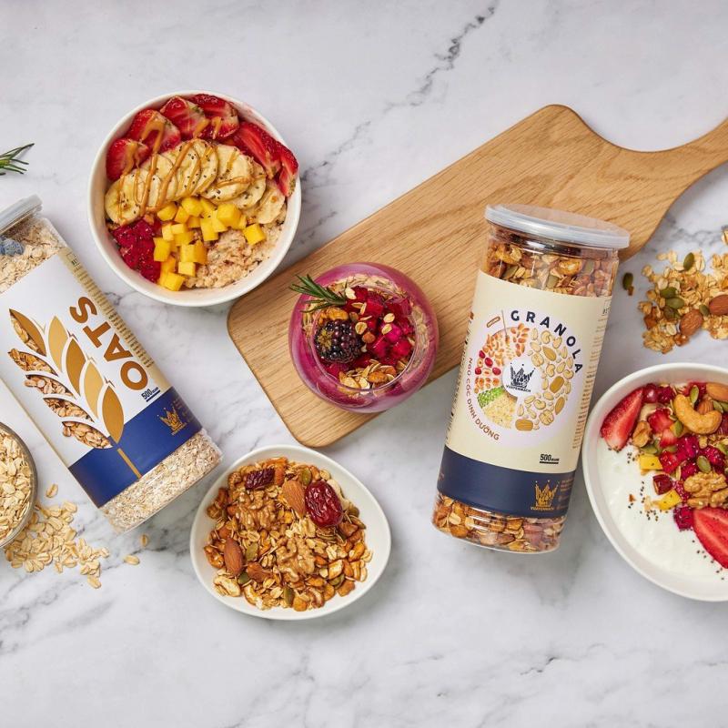 Ngũ cốc ăn kiêng vua yến mạch Granola Healthy siêu hạt