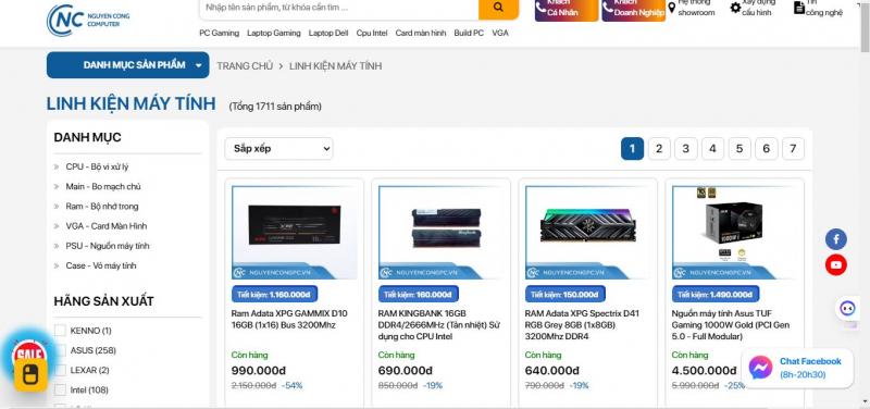 Linh kiện máy tính Nguyễn Công