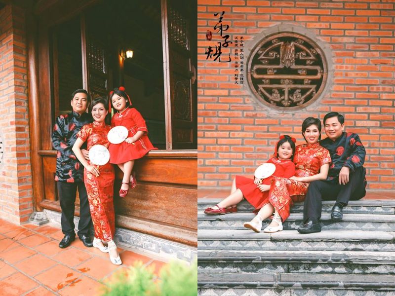 Ảnh gia đình theo phong cách Trung Hoa được chụp bởi Nhà Của Nắng