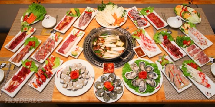 Quán buffet lẩu kiểu Hàn sang chảnh giá trên 200.000 đồng tại Hà Nội.