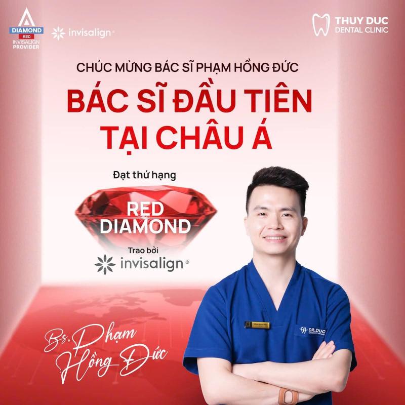 Bác sĩ Phạm Hồng Đức là bác sĩ đầu tiên tại châu Á đạt danh hiệu Red Diamond Invisalign Provider 2024.