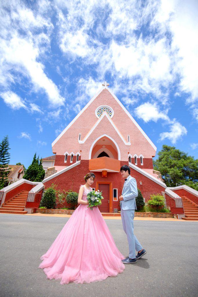 Ảnh cưới tại nhà thờ Domaine Đà Lạt