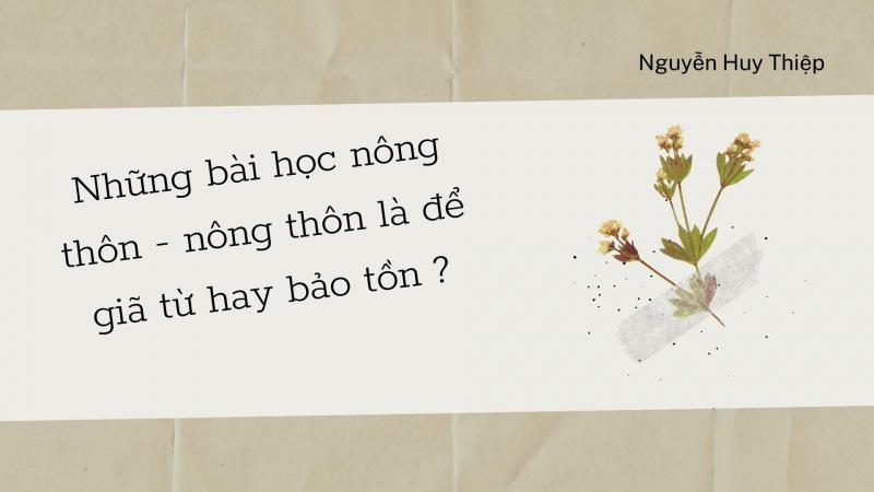 Những bài học nông thôn