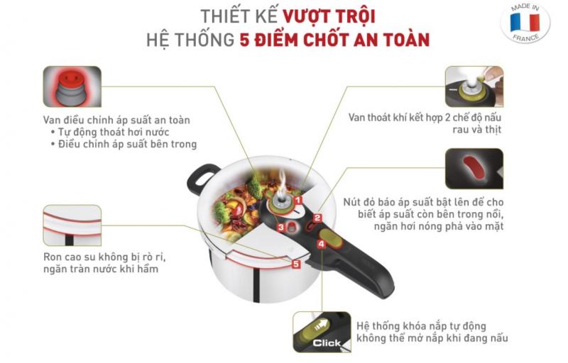 Nồi áp suất cơ Tefal Secure 5 Neo