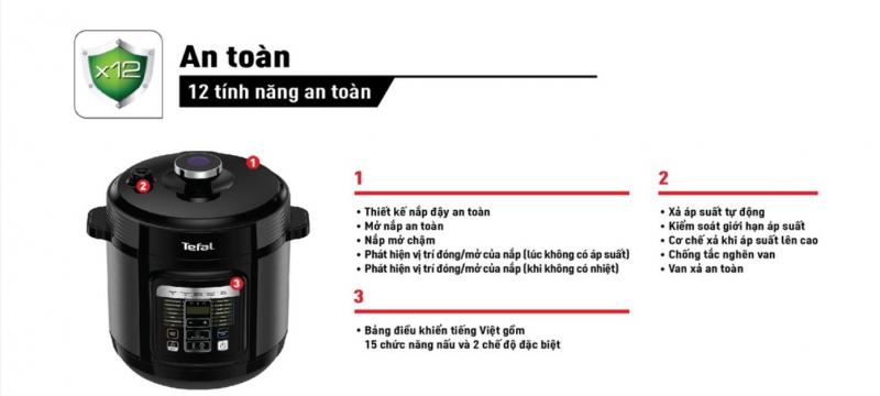 Nồi áp suất điện đa năng Tefal CY601868