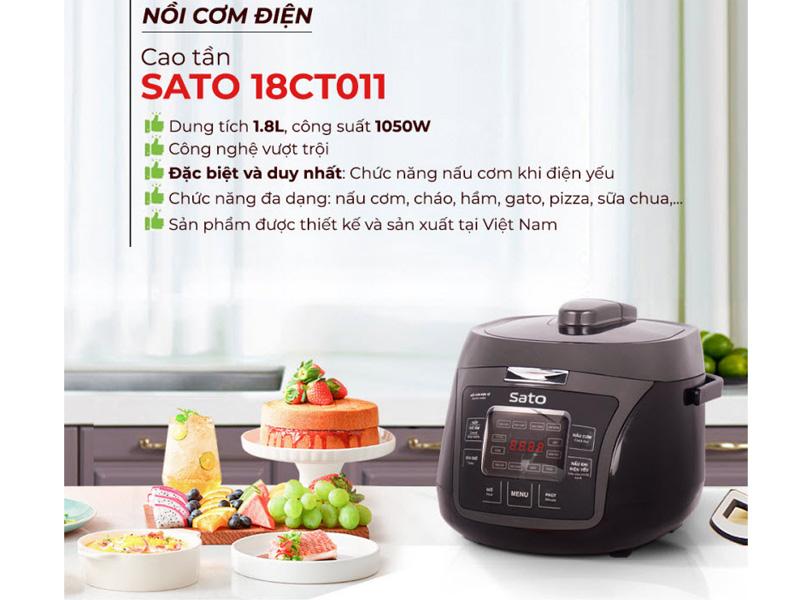 Nồi cơm điện cao tần Sato 18CT015