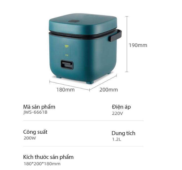 Nồi cơm điện mini đa năng Jiashi 1,2l JWS-6661B