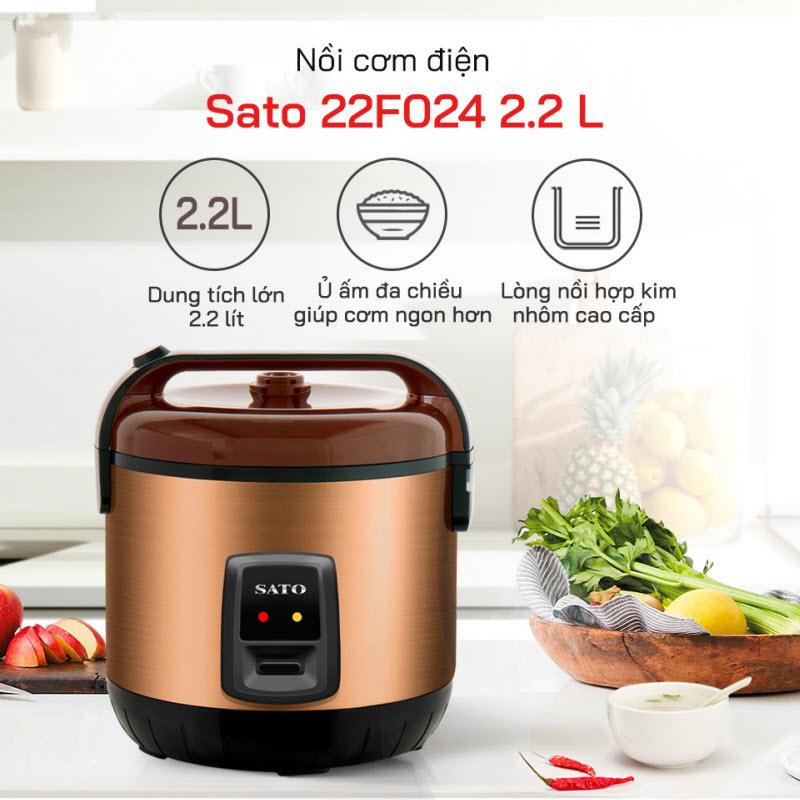 Nồi cơm điện Sato 22F024 2.2 Lít