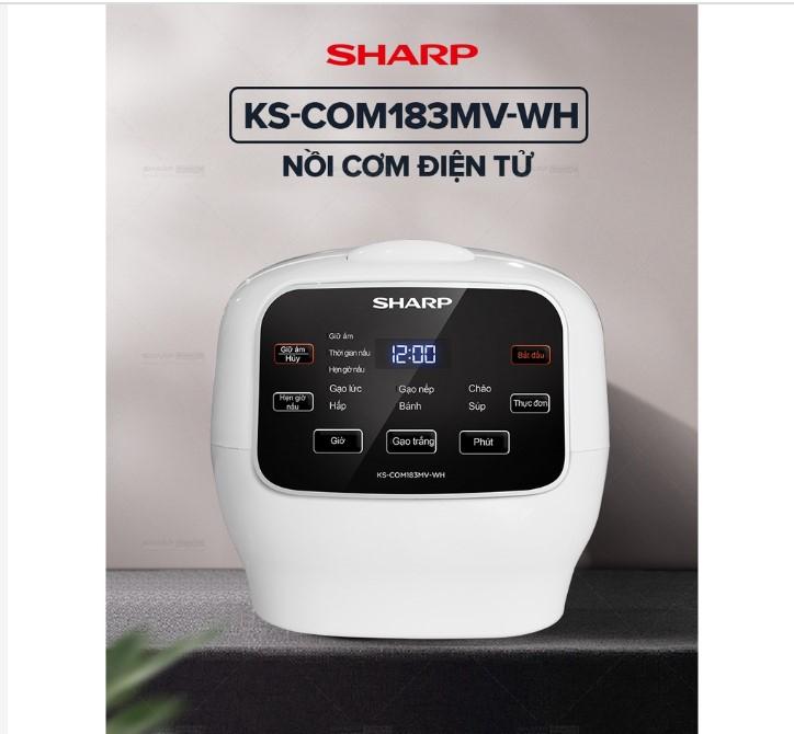 Nồi cơm điện Sharp KS-COM183MV-WH