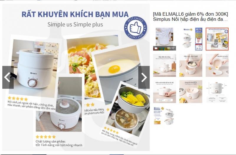 Nồi hấp thực phẩm Simplus