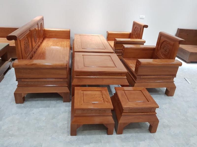 bàn ghế gỗ phòng khách giá rẻ tại Vinh