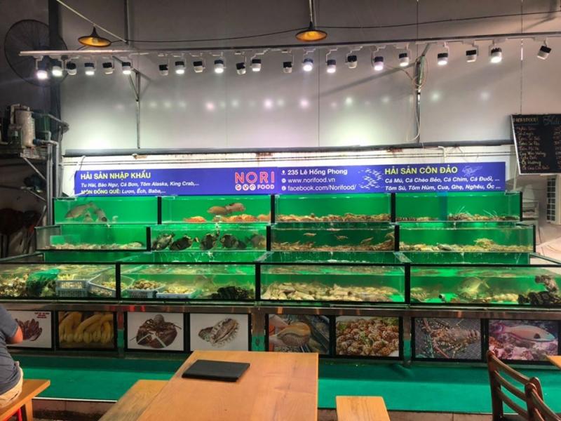 Hải sản Côn Đảo có mặt tại ﻿Nori Food tại Vũng Tàu đầy đủ các mặt hàng tươi sống như Cá Mú Xà Téng (hàng hiếm độc quyền), Cá Đuối Sao, Cá Chèo Bẻo Bông, Cá Bò Giáp...