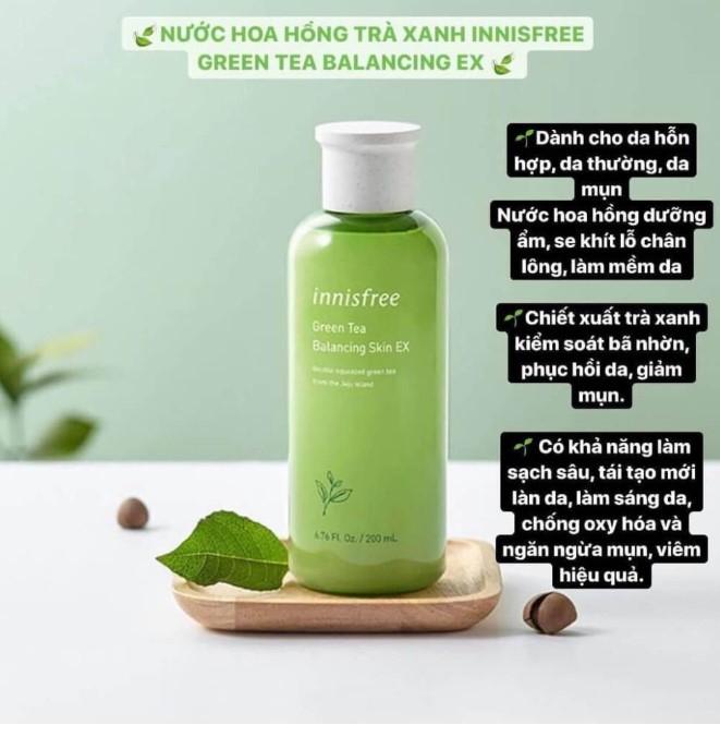 Nước cân bằng độ ẩm innisfree Green Tea Balancing Skin Ex