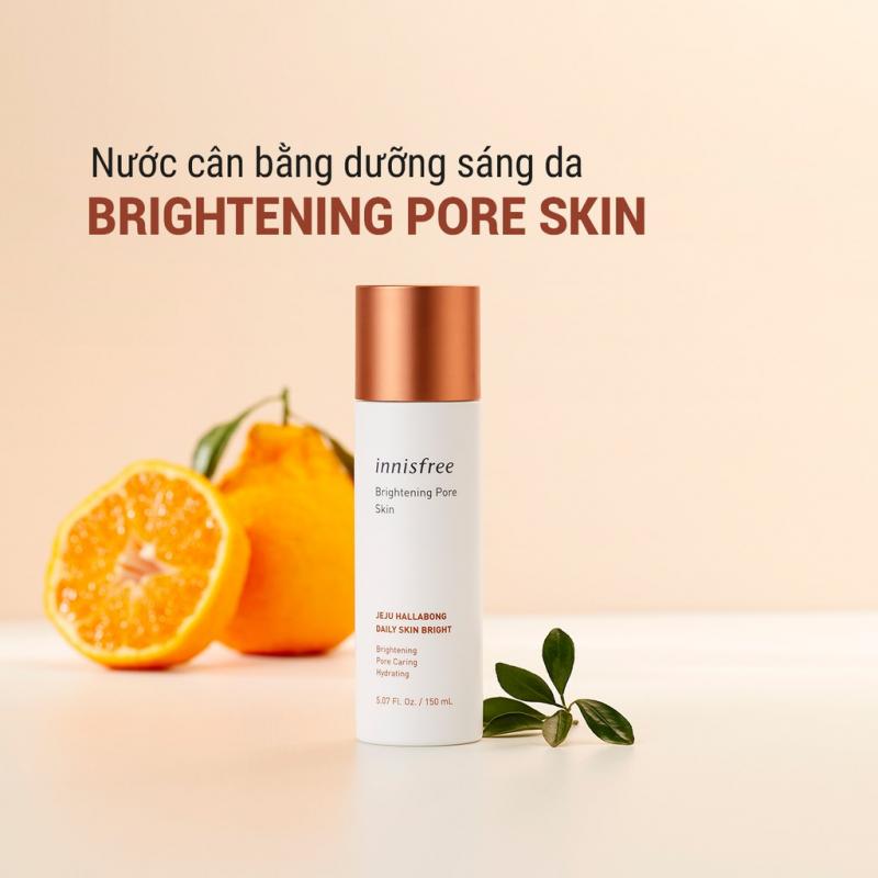 Nước cân bằng dưỡng sáng da 3 trong 1 innisfree Brightening Pore Skin