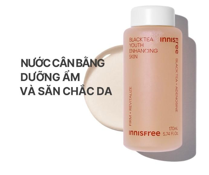 Nước cân bằng ngăn ngừa lão hóa từ trà đen Innisfree Black Tea Enhancing Skin