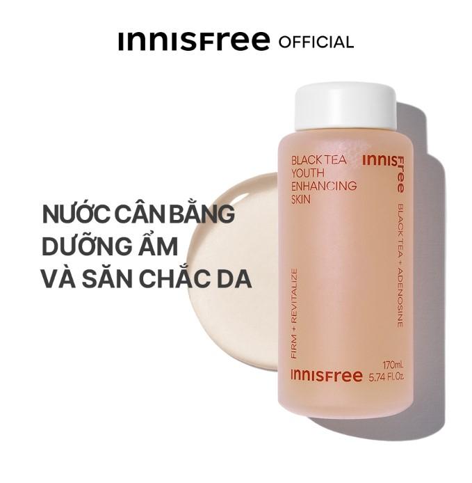 Nước cân bằng phục hồi da và chống lão hóa trà đen innisfree Black Tea Youth Enhancing Skin