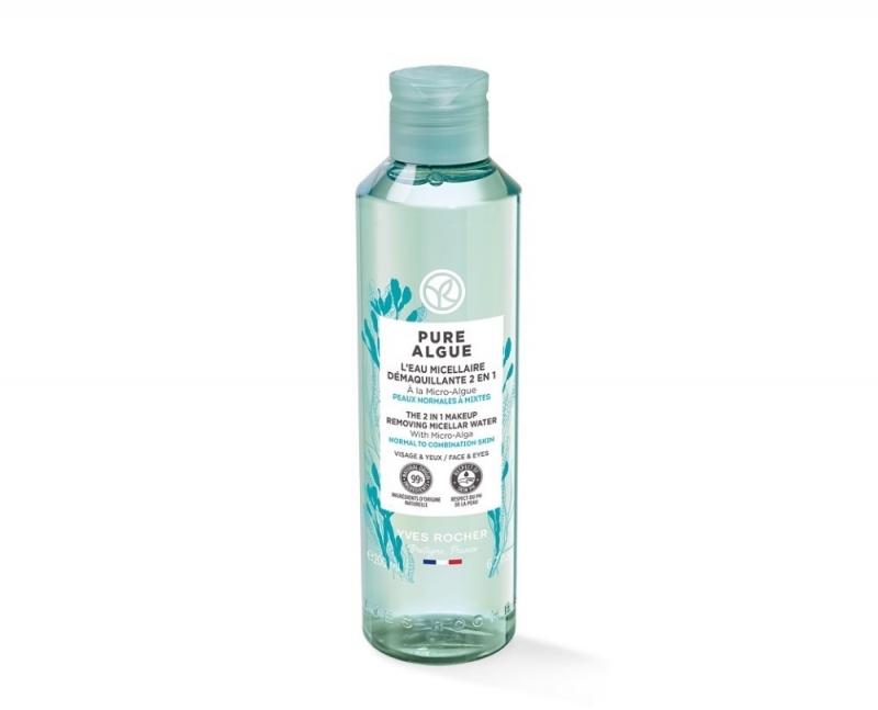 Nước cân bằng và tẩy trang Yves Rocher Pure Algue 2 in 1 Makeup Remover Micellar Water