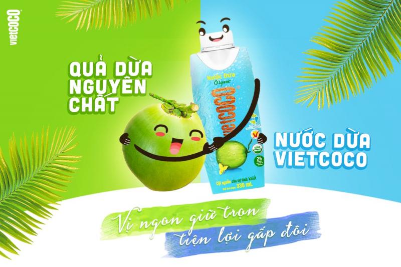 Nước dừa đóng hộp ﻿Vietcoco Organic.