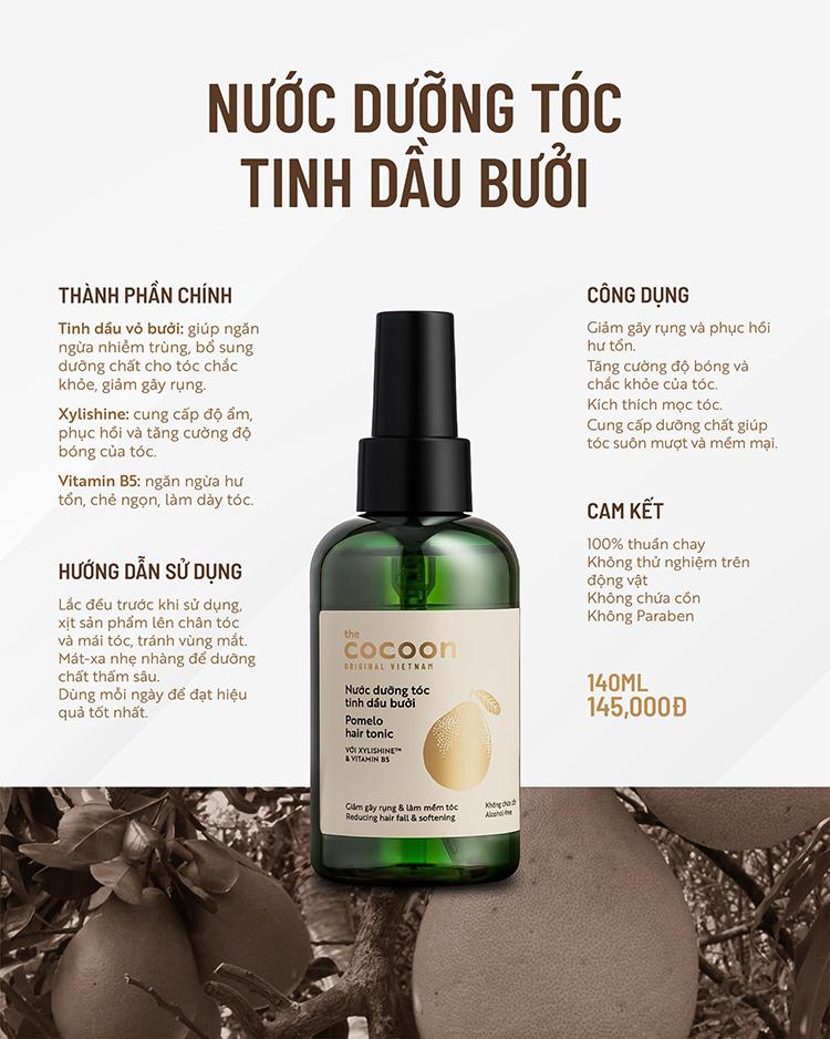 Nước dưỡng tóc tinh dầu bưởi Cocoon