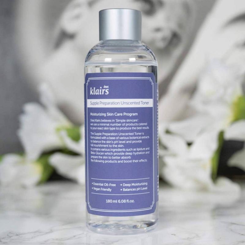 Nước hoa hồng Dear Klairs Supple Preparation Unscented Toner 180ml