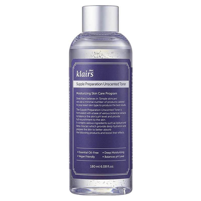 Nước hoa hồng Dear Klairs Supple Preparation Unscented Toner