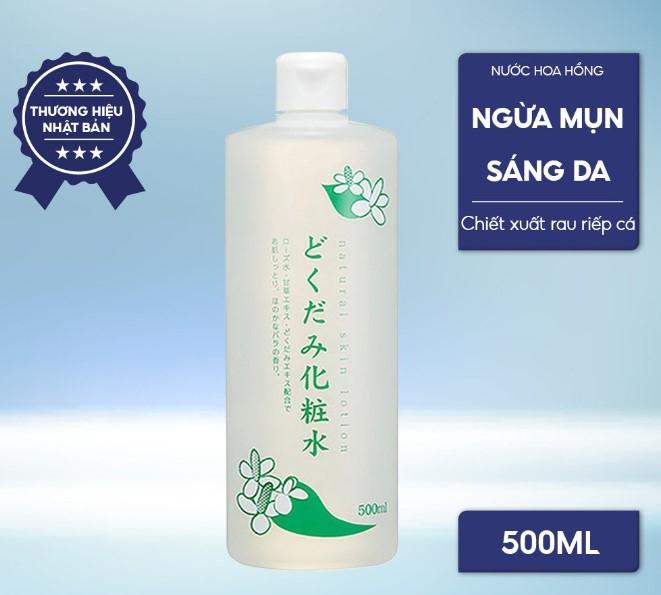 Nước hoa hồng diếp cá ngăn ngừa mụn Chinoshio Dokudami Perilla Natural Skin Lotion 500ml