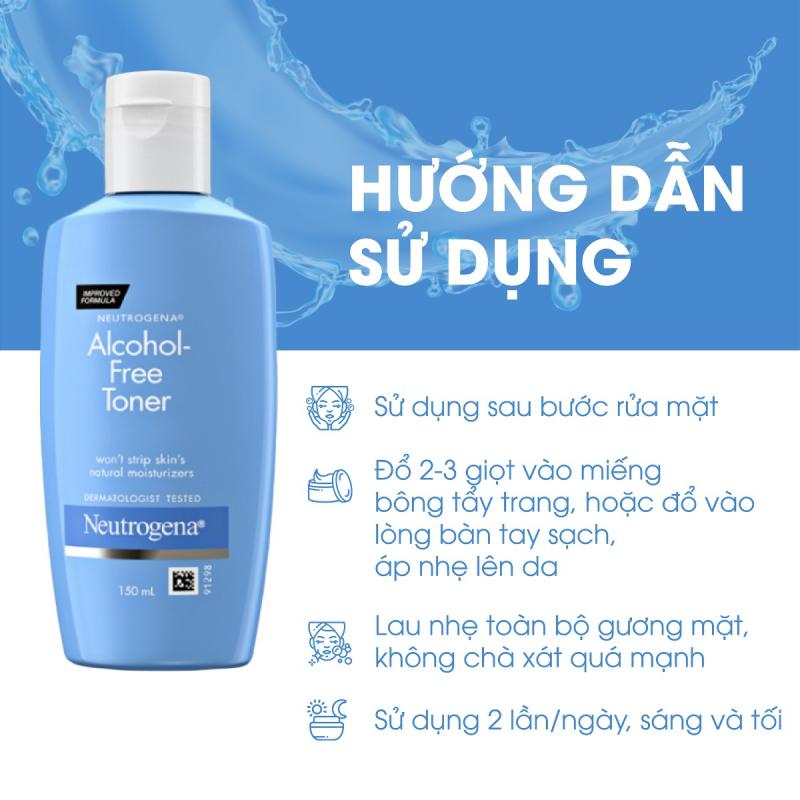 Nước hoa hồng không chứa cồn Neutrogena Alcohol Free Toner