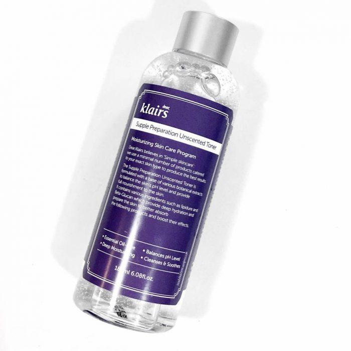 Nước hoa hồng Dear Klairs Supple Preparation Unscented Toner 180ml