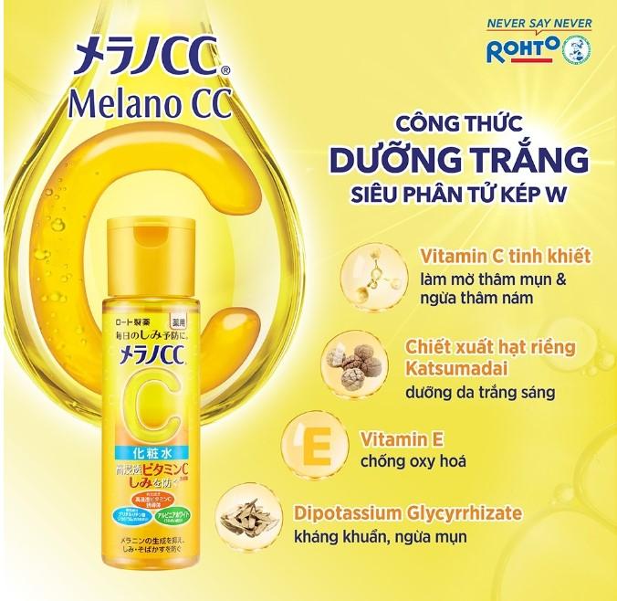 Nước hoa hồng Melano CC Whitening Lotion