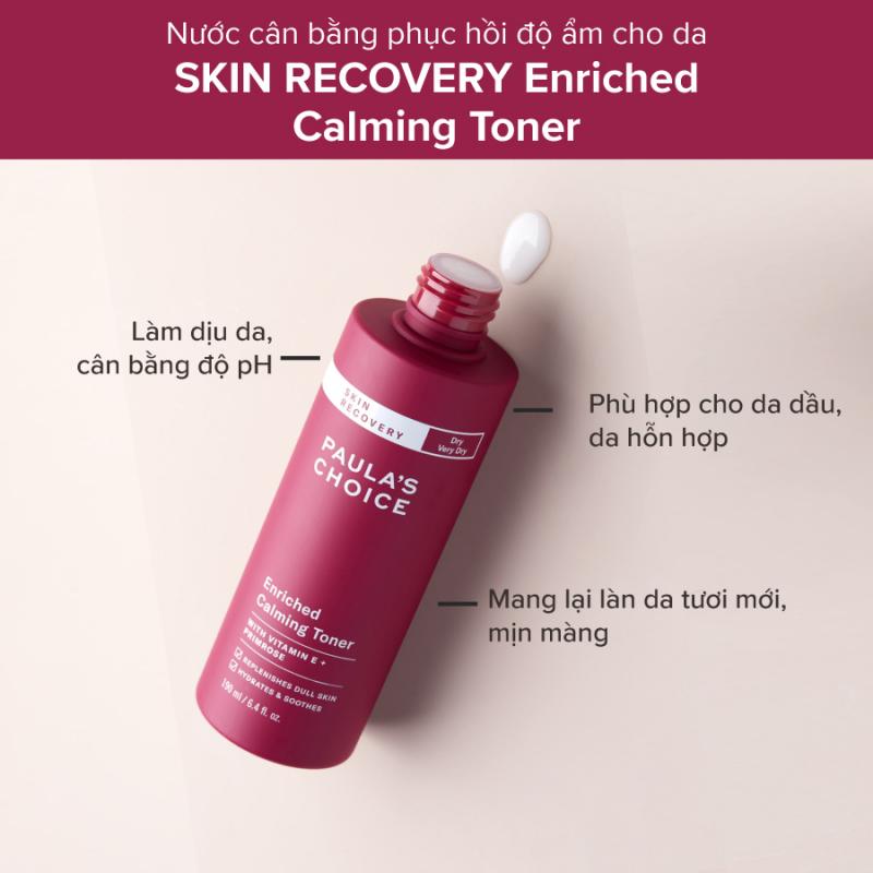 Nước hoa hồng phục hồi độ ẩm Paula's Choice Skin Recovery Enriched Calming Toner