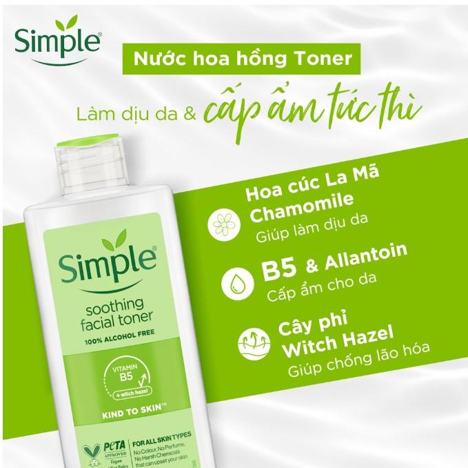 Nước hoa hồng Simple Toner