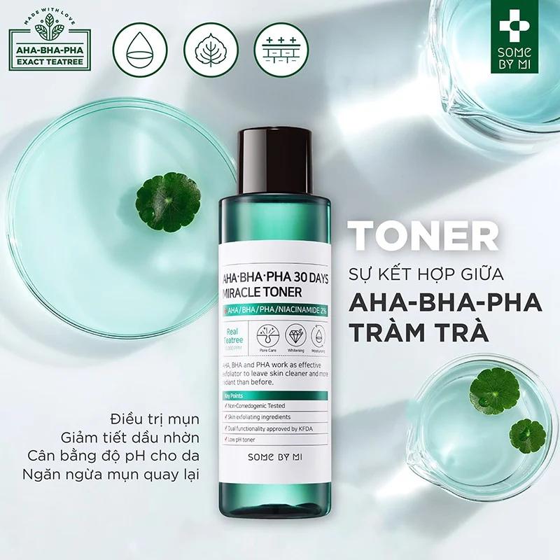 Nước hoa hồng Some By Mi AHA - BHA - PHA 30 Days Miracle Toner