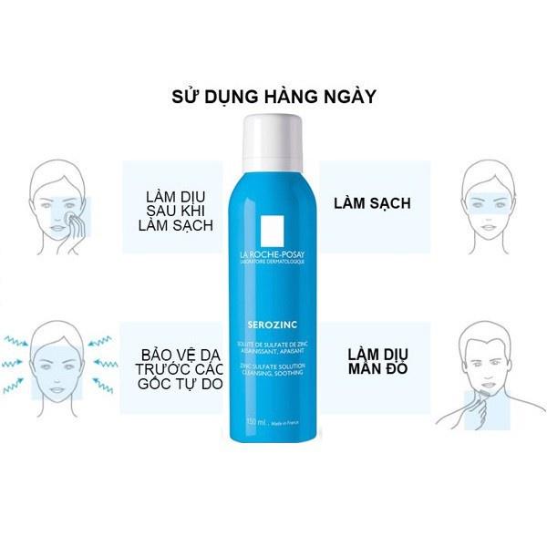 Nước khoáng giúp làm sạch và dịu da La Roche-Posay Serozinc