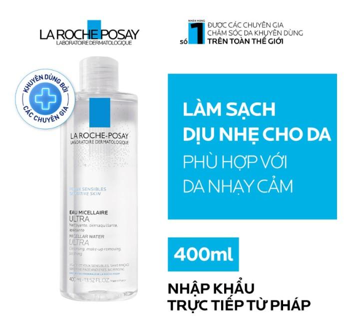 Nước làm sạch sâu và tẩy trang cho da nhạy cảm Micellar Water Ultra Sensitive Skin La Roche-Posay