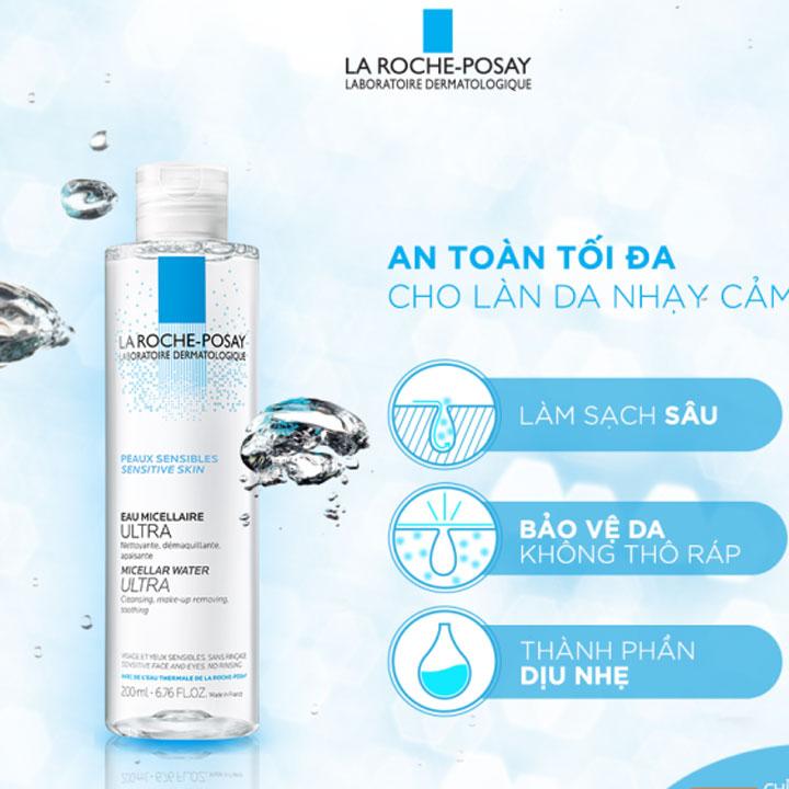 Nước làm sạch sâu và tẩy trang La Roche-Posay dành cho da nhạy cảm