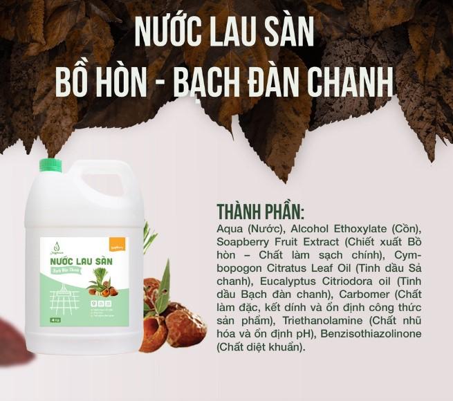 Nước lau sàn bồ hòn Julyhouse thiên nhiên kết hợp tinh dầu bạch đàn chanh