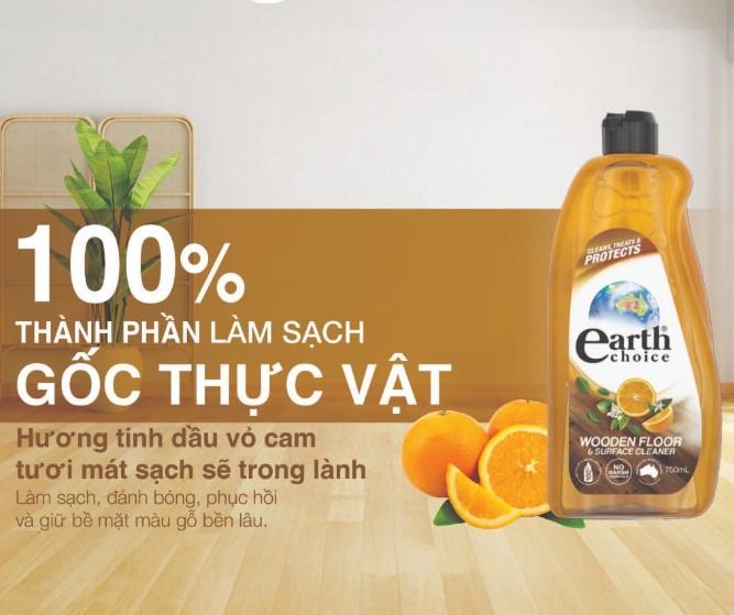 Nước lau sàn gỗ và nội thất gỗ Earth Choice Úc